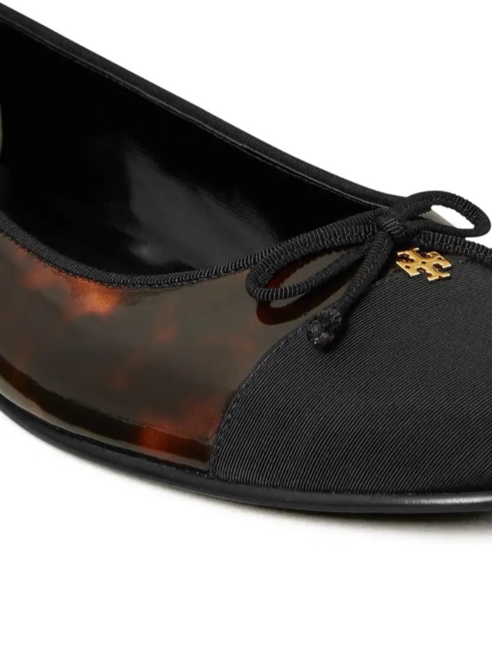 Tory Burch Black Toe with Tortoiseshell Ballet Flats - Picture 3 of 7